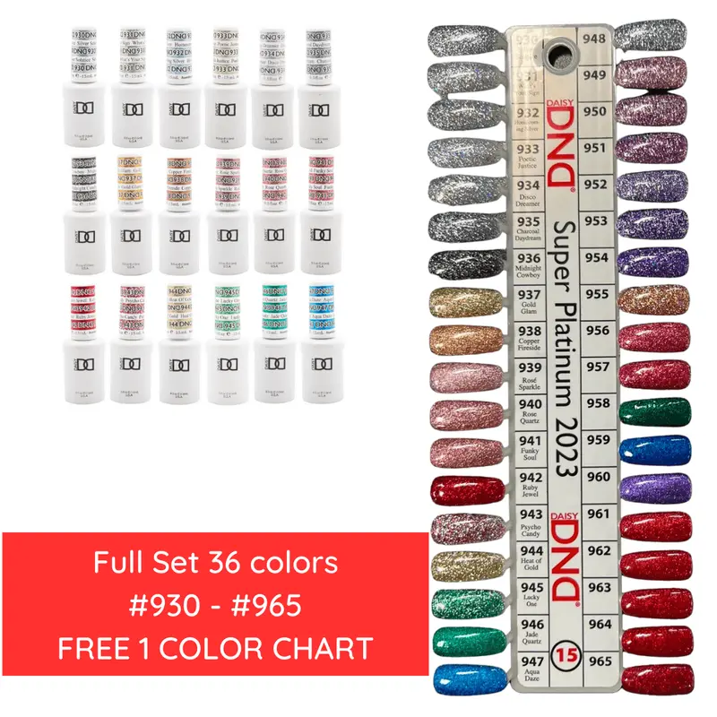 Dnd15 Collection #15 Supper Platinum Gel Only (Full Set 36 Colors #930 - #965) 1