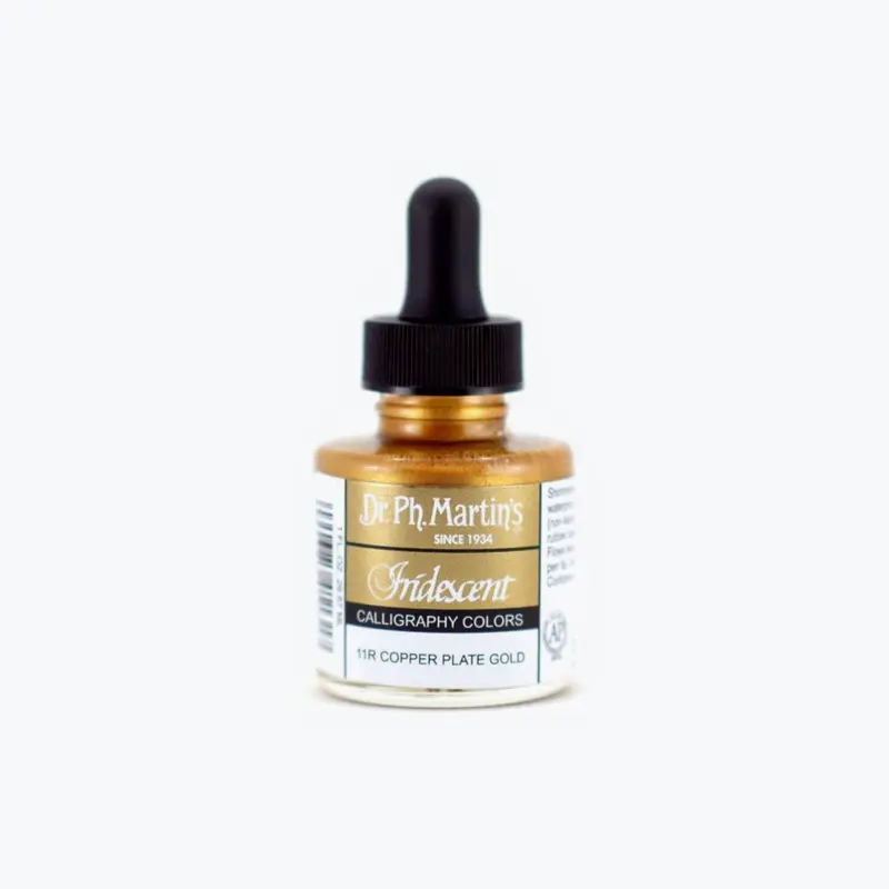 Dr. Ph. Martin's - Calligraphy Ink - Iridescent - Copper Plate Gold (11R) 1