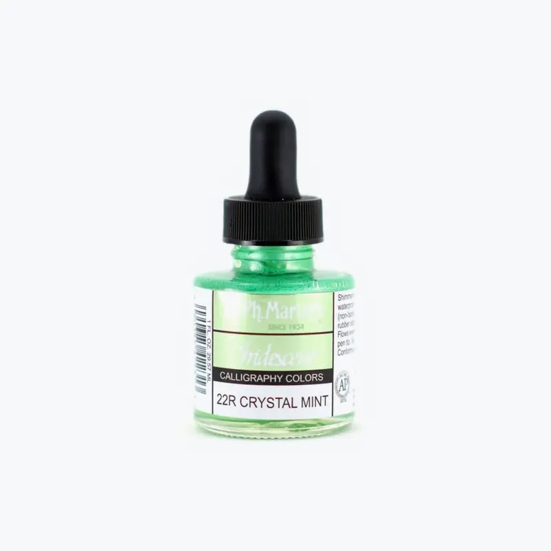 Dr. Ph. Martin's - Calligraphy Ink - Iridescent - Crystal Mint (22R) 1