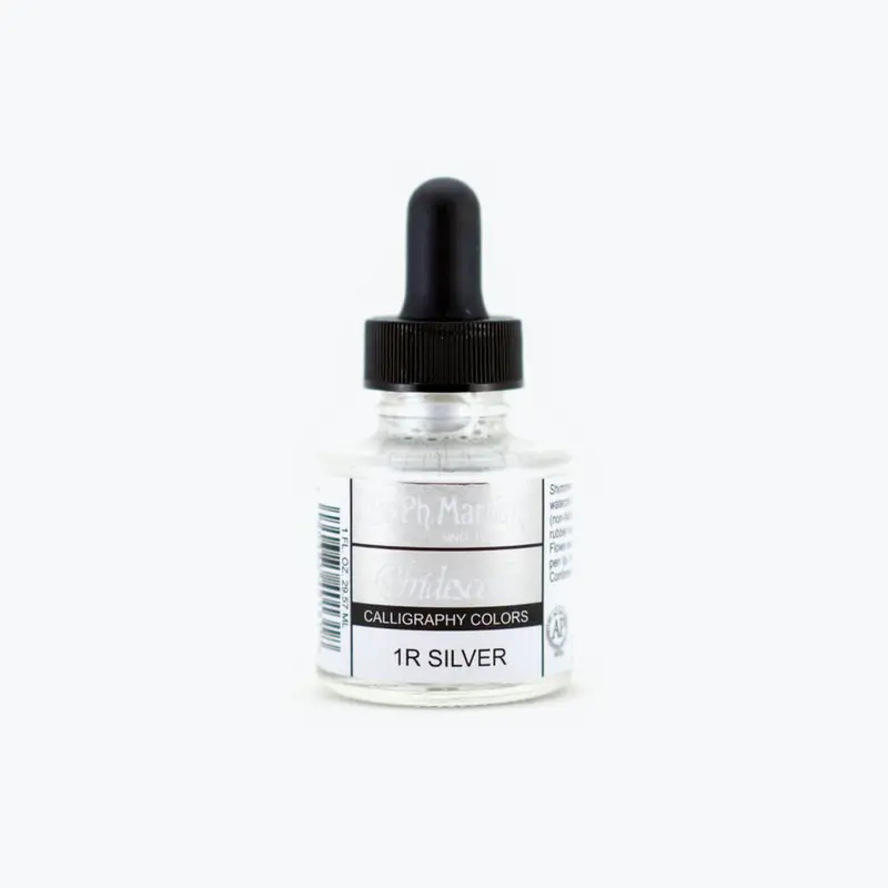 Dr. Ph. Martin's - Calligraphy Ink - Iridescent - Silver (1R) 1