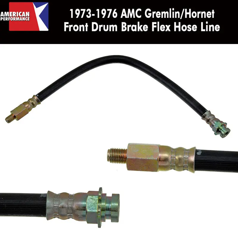 Drum Brake Hose, Front, 1973-76 Amc Gremlin, Hornet 1
