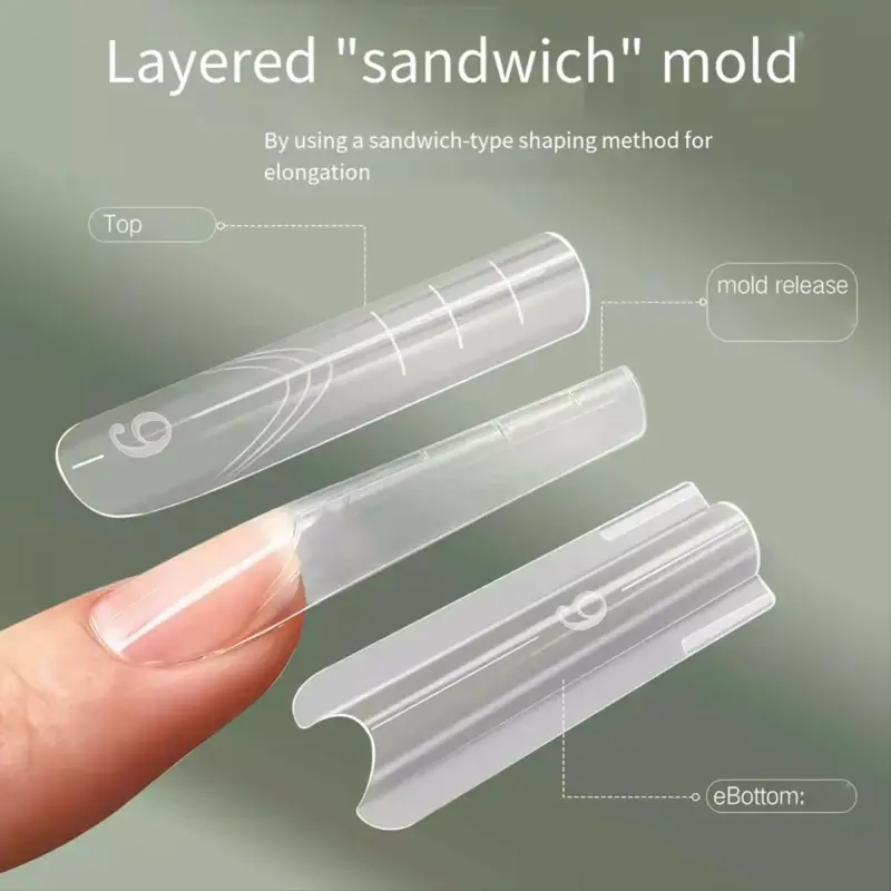 Dual Nail Form Extension Mold 15 Sizes/240 Pcs 1