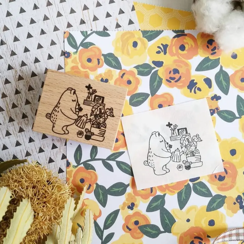 Eileen Tai - Stamp - Plant Lover Bear 1