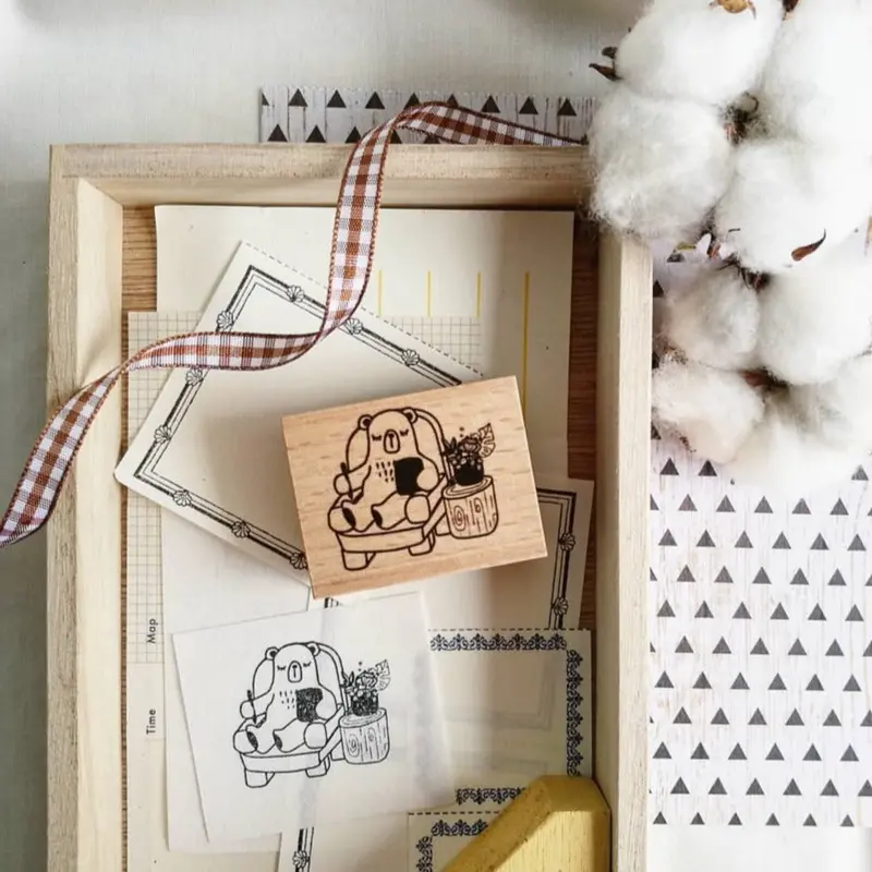 Eileen Tai - Stamp - Relaxing Bear 1