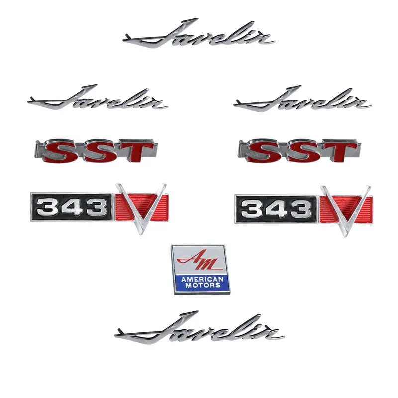Emblem Kit, Complete Exterior, 1968 Amc Javelin Sst 343 V-8 1