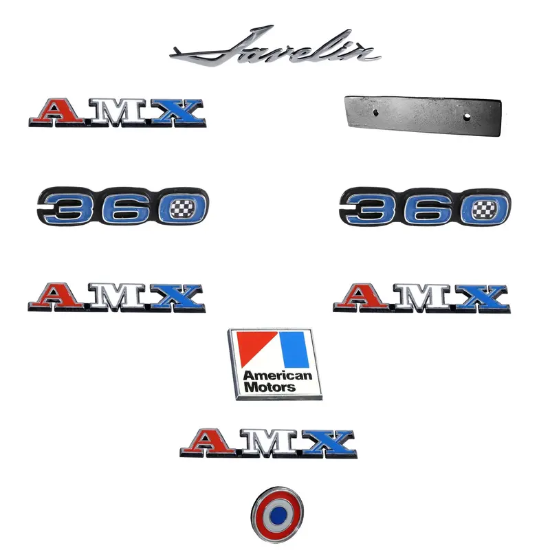 Emblem Kit, Complete Exterior, 1971 Amc Javelin Amx 360 1