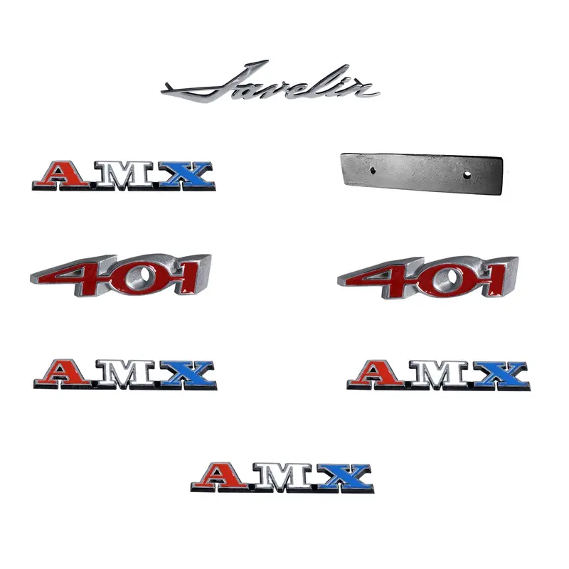Emblem Kit, Complete Exterior, 1972 Amc Javelin Amx 401 1