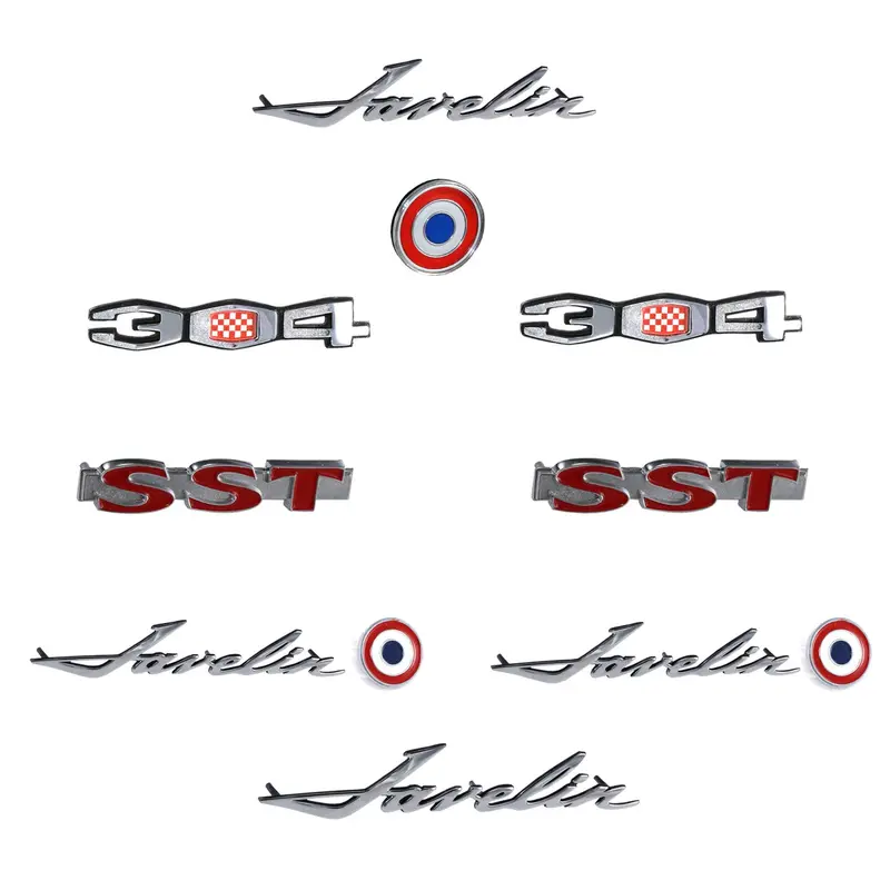 Emblem Kit, Complete Exterior, 1972 Amc Javelin Sst 304 1