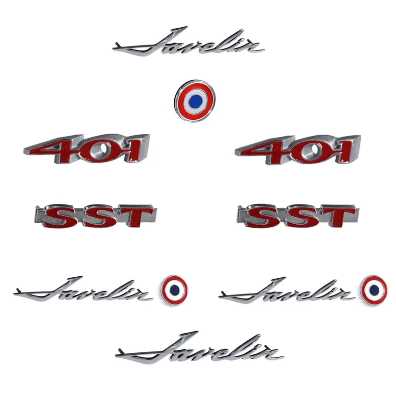 Emblem Kit, Complete Exterior, 1972 Amc Javelin Sst 401 1
