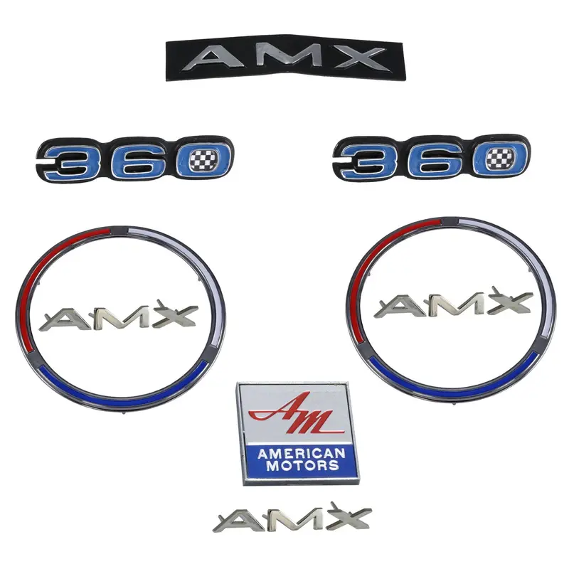 Emblem Kit, Complete Exterior, Early 1970 Amc Amx 360 1