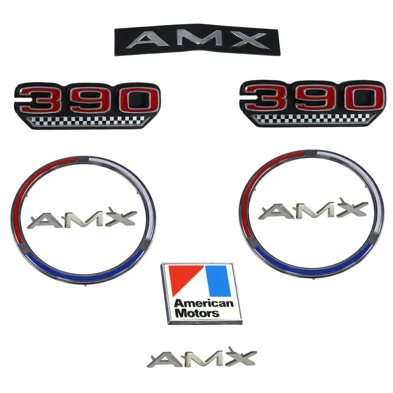 Emblem Kit, Complete Exterior, Late 1970 Amc Amx 390 1