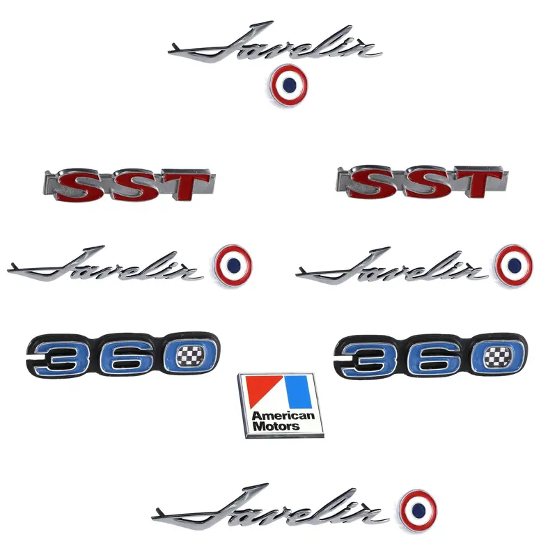 Emblem Kit, Complete Exterior, Late 1970 Amc Javelin Sst 360 1
