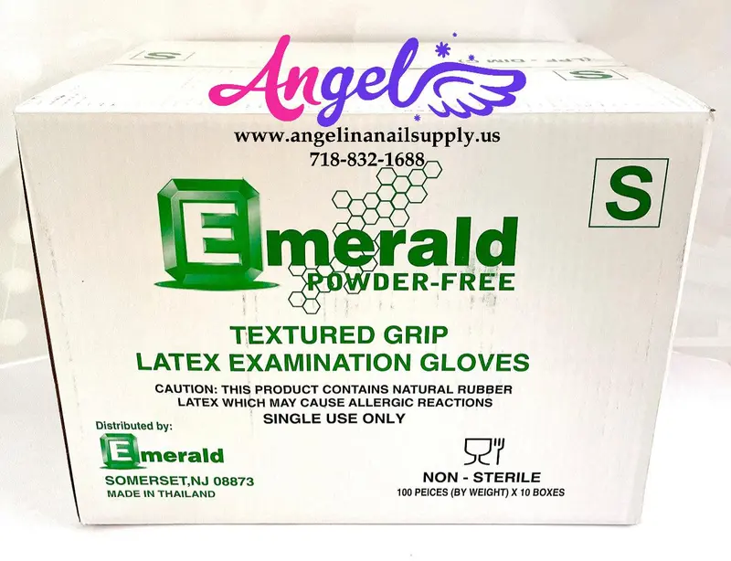 Emerald Latex Glove - Powder Free(Small - Case/10 Boxes) 1