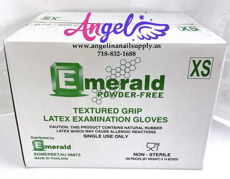 Emerald Latex Glove - Powder Free(X-Small - Case/10 Boxes) 1