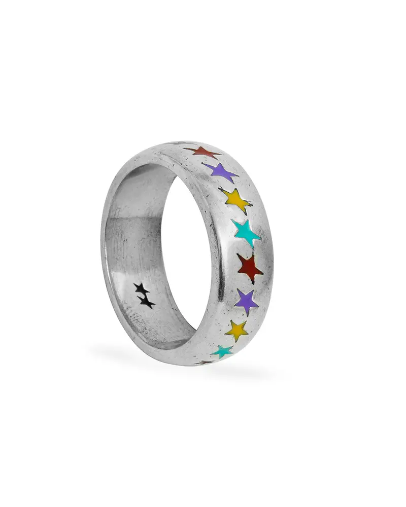 Enameled Multicolor Starline Ring M 1