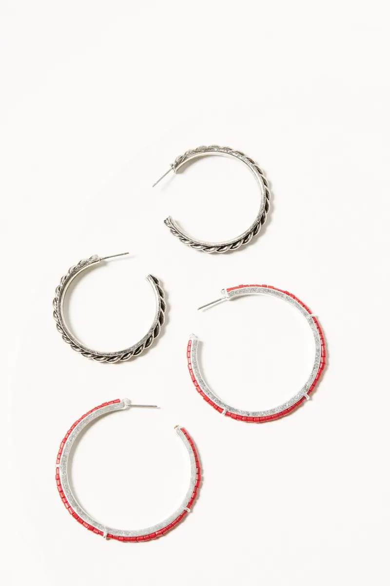 Ethel Antique Hoop Earring Set - 2 Piece 1