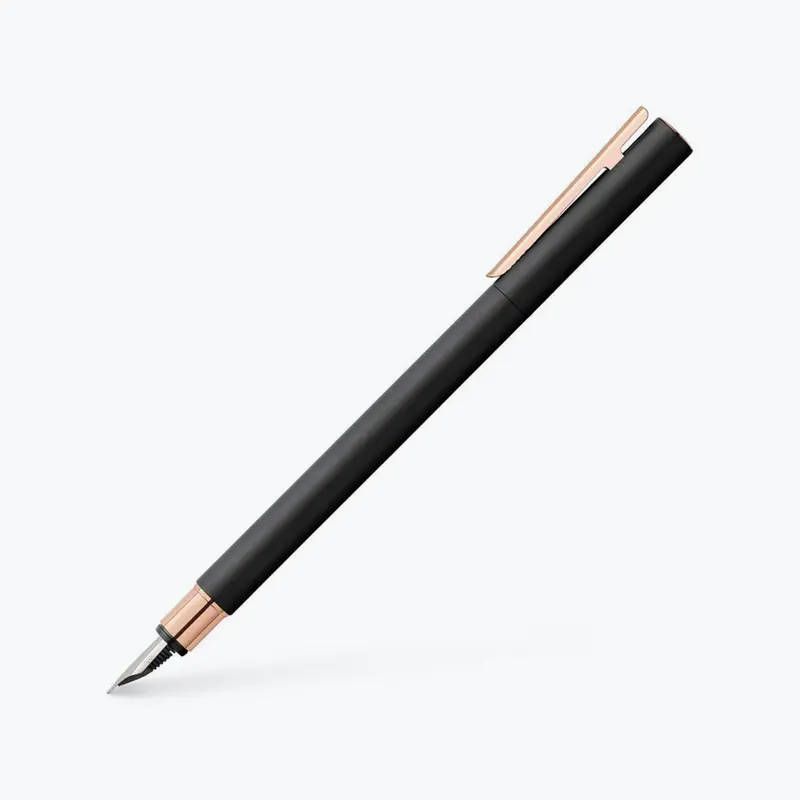 Faber-Castell - Fountain Pen - Neo Slim - Matte Black (Rose Gold Trim) 1