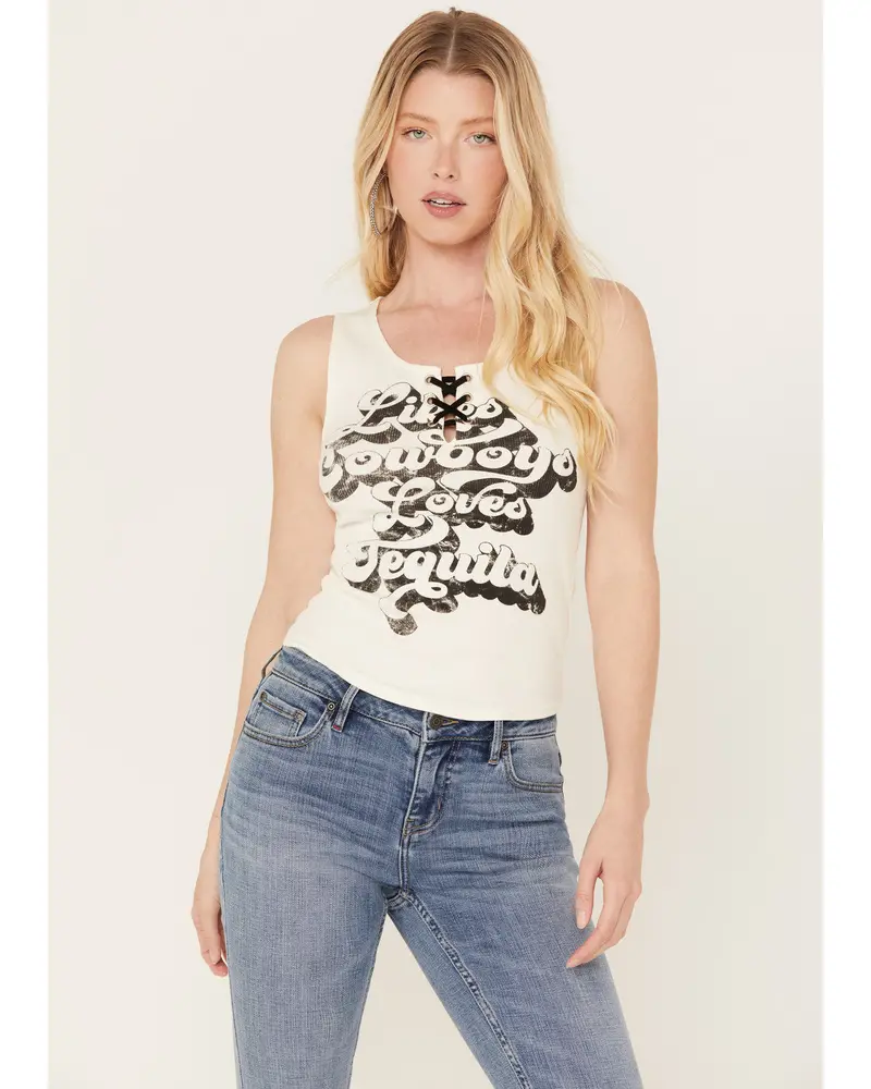 Fahari Front Lace-Up Graphic Tee 1