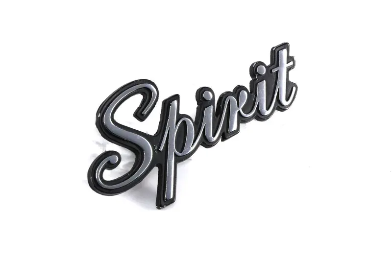 Fender & Hatch Emblem, "Spirit" Script, 4", 1979-83 Amc Spirit (3 Required) 1