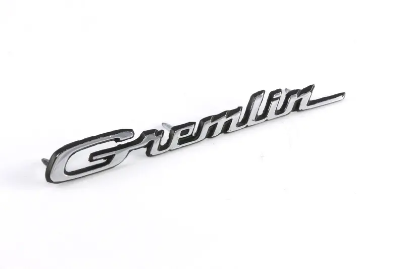 Fender & Hood Emblem, "Gremlin" Script, 6.5", 1971-78 Amc Gremlin (3 Required) 1