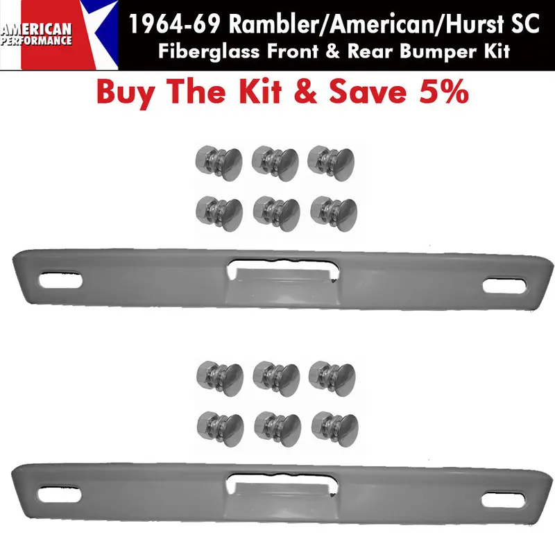 Fiberglass Bumper Kit, Front & Rear, 1964-1969 Amc/Rambler American 1