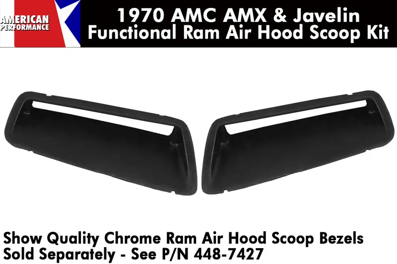 Fiberglass Hood Scoop Kit, Functional Ram Air, 1970 Amc Javelin, Amx 1
