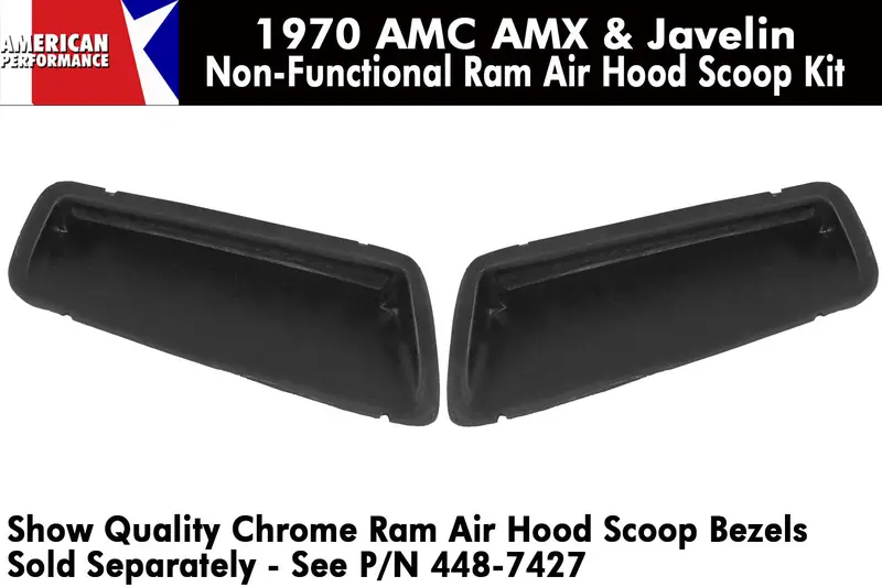 Fiberglass Hood Scoop Kit, Non-Functional Ram Air, 1970 Amc Javelin, Amx 1