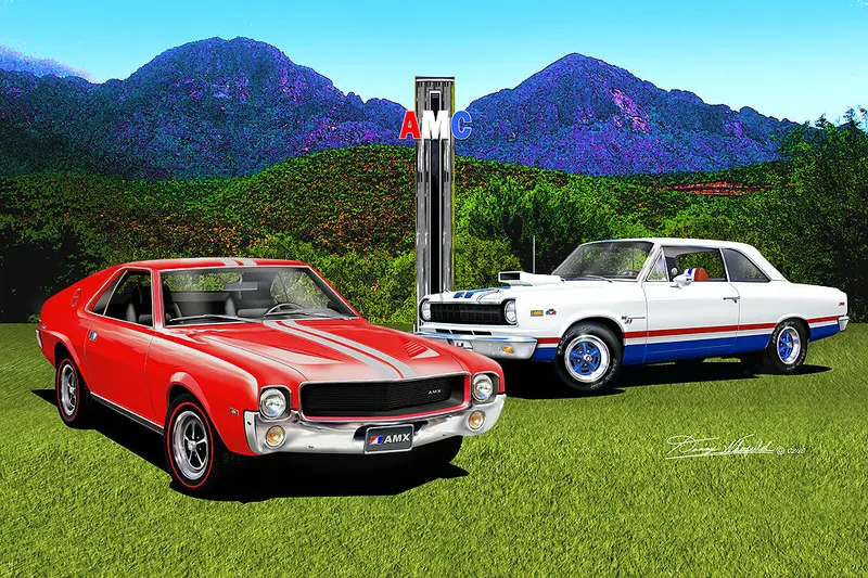 Fine Art Print, Amc Special Edition 20"X30", By Danny Whitfield - Johnny Lightning In Arizona - Drop Ships In Approx. 3-4 Weeks 1