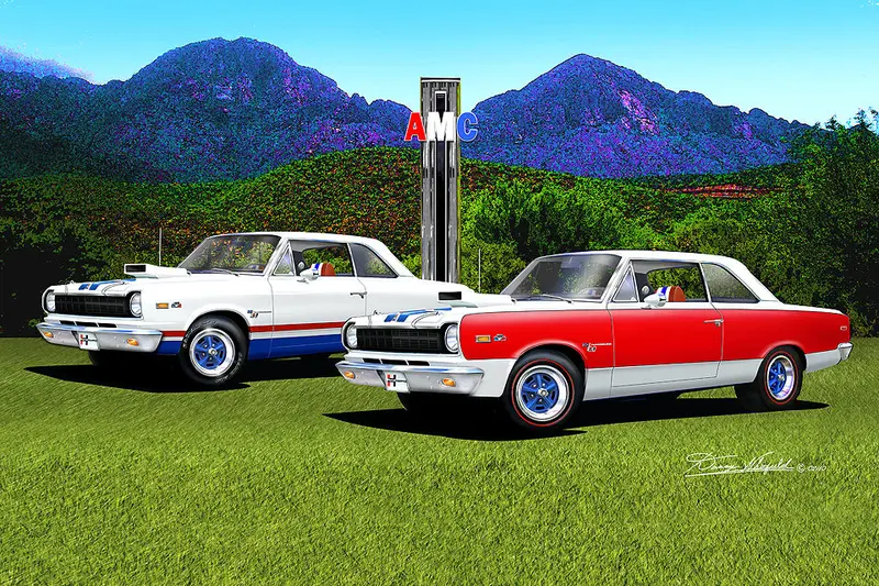 Fine Art Print, Amc Special Edition 20"X30", By Danny Whitfield - The Rambler Rebels Arizona Edition - Drop Ships In Approx. 3-4 Weeks 1