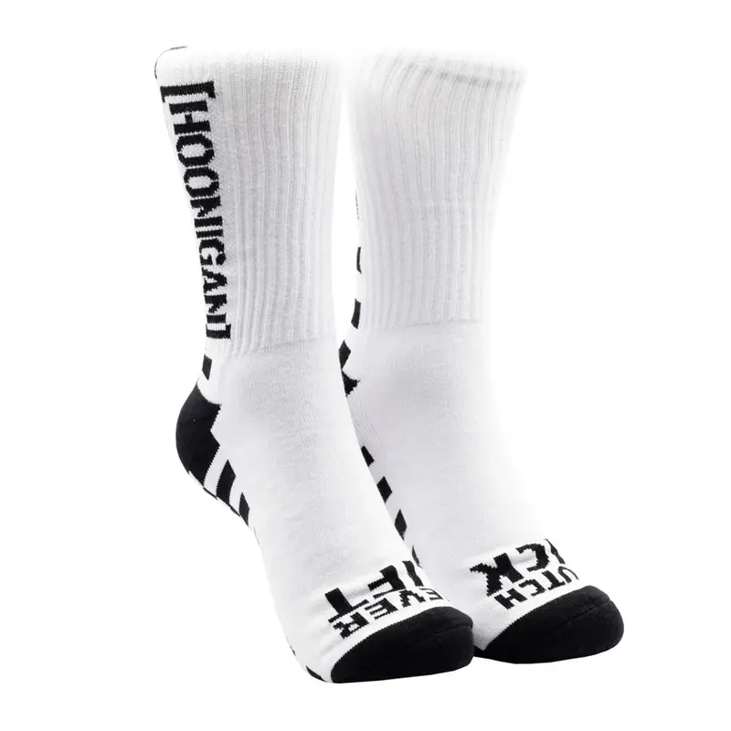 Finish Line Crew Socks-Wht/Blk 1