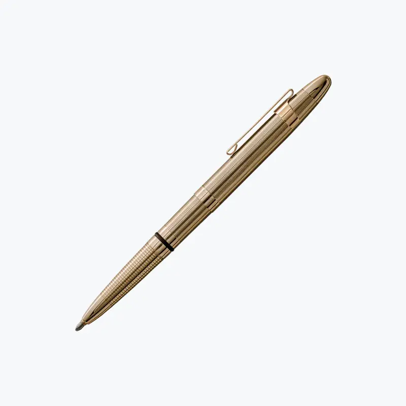 Fisher - Ballpoint Pen - Space Pen - Bullet -  Lacquered Brass (Clip) 1