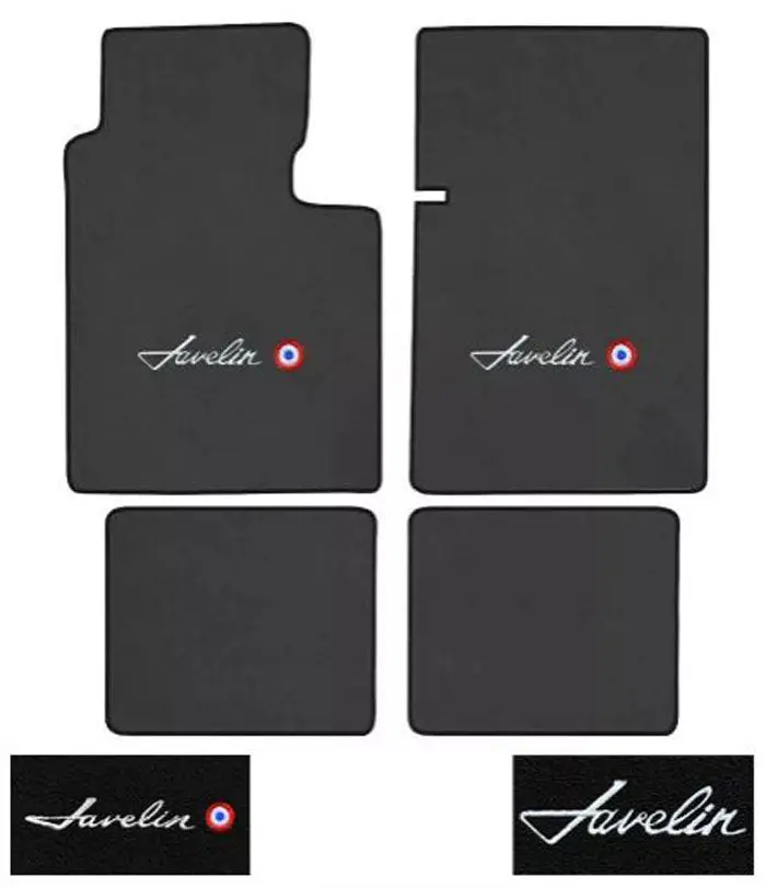 Floor Mat 4-Piece Set, Cut Pile, 1968-74 Amc Javelin, Javelin Amx - Drop Ships In Approx. 1-2 Weeks 1