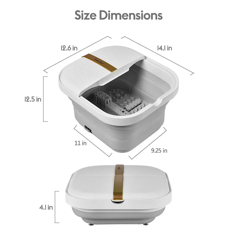 Folding Foot Bath Spa With Heat, Bubble Massage And Vibration 1
