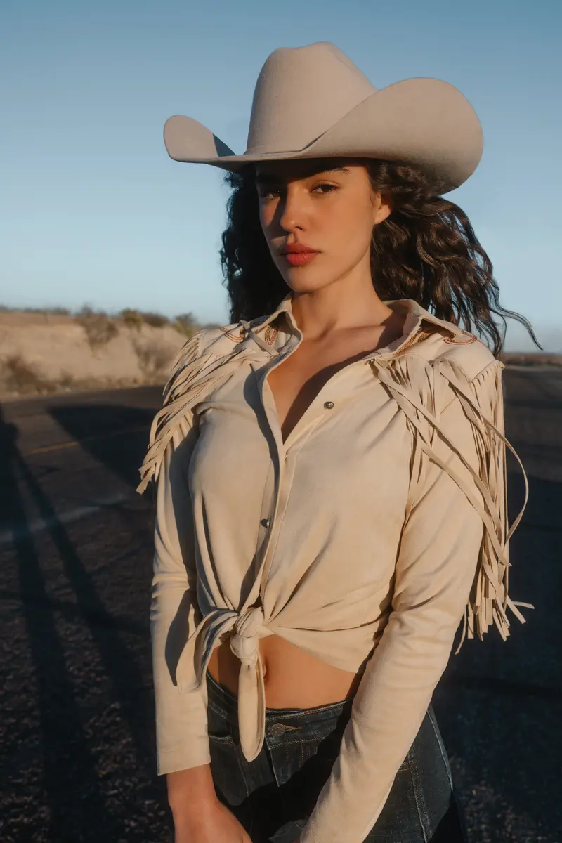 Fringe Embroidered Long Sleeve Button-Down Western Shirt 1