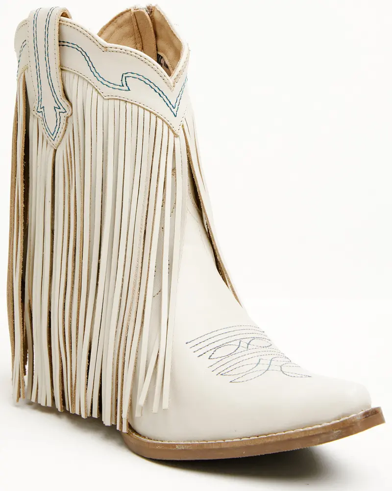 Fringe With Benefits Western Booties - Snip Toe 1