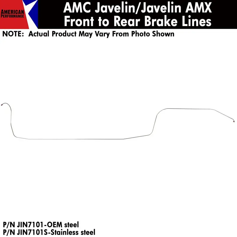 Front To Rear Brake Line, Manual Front Disc, 1972 Amc Gremlin (Oe Steel Or Stainless) - Drop Ships In Approx. 4-6 Weeks 1