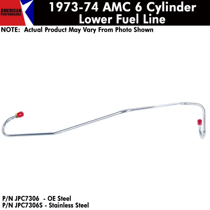 Fuel Line, Lower, 6-Cylinder, 1973-74 Amc (Oe Steel Or Stainless) - Drop Ships In Approx. 4-6 Weeks 1