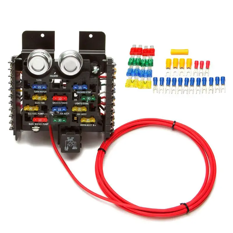 Fuse Panel, Custom 16-Circuit Upgraded With Ato Blade Fuses, 1964-91 Amc, Eagle, Jeep, Rambler 1