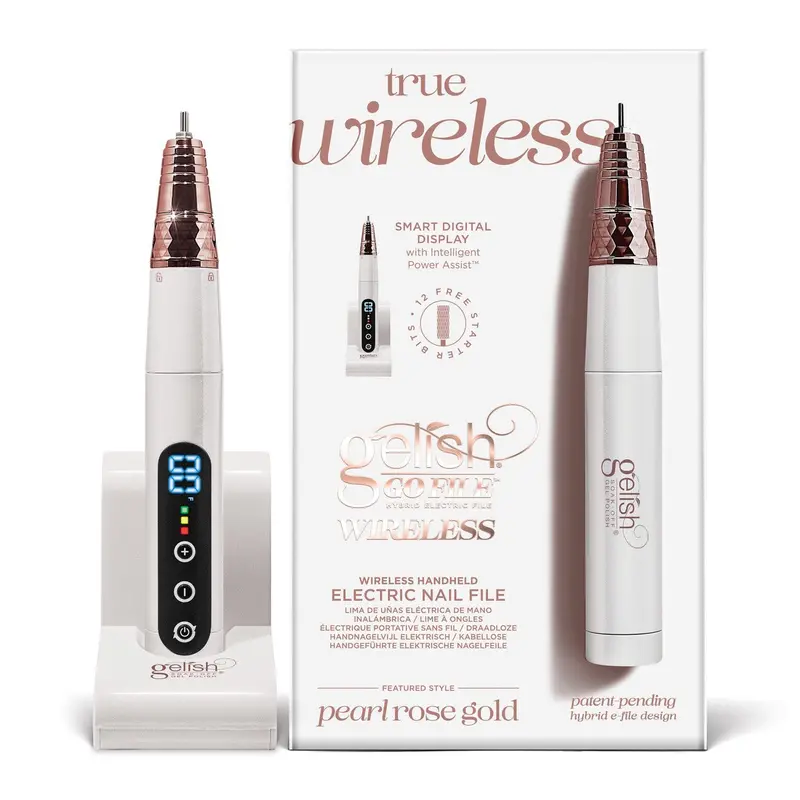 Gelish Go File Wireless Nail Drill | 35K Rpm Cordless Professional Electric Nail File 1