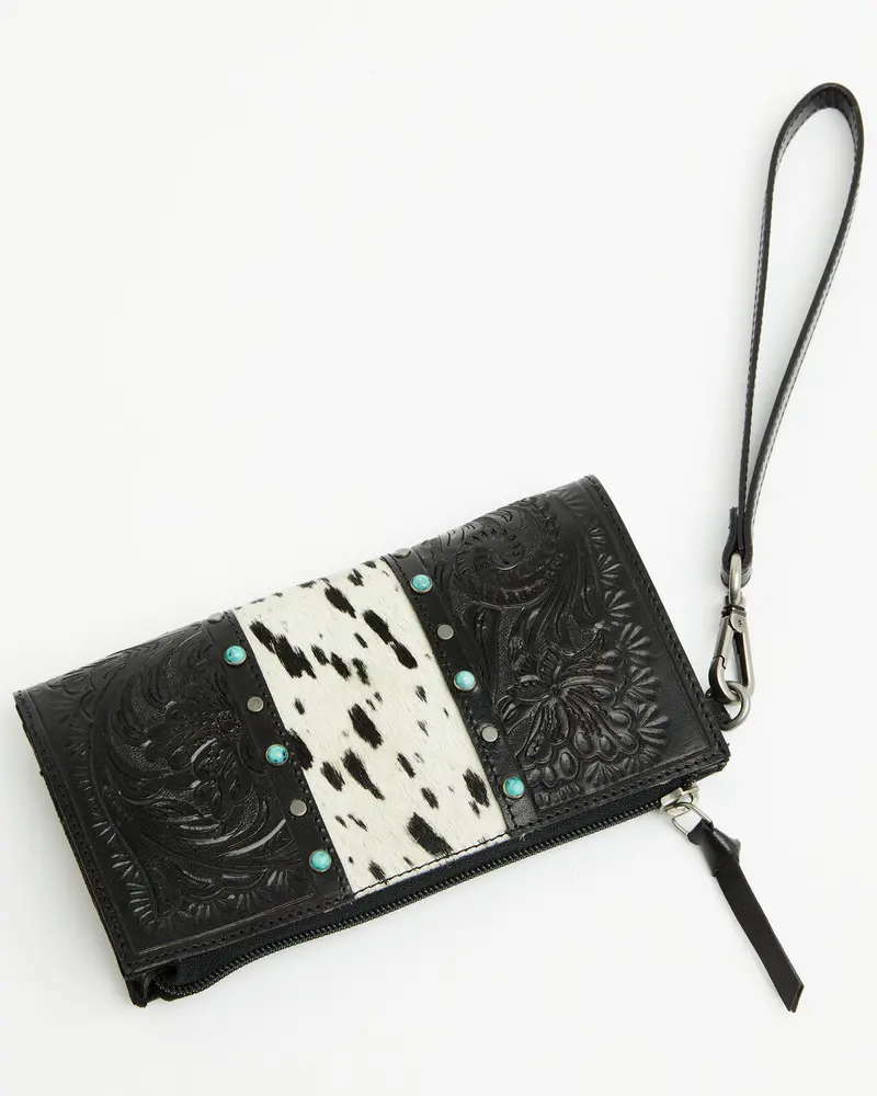 Geneva Hairon Cowhide Clutch 1