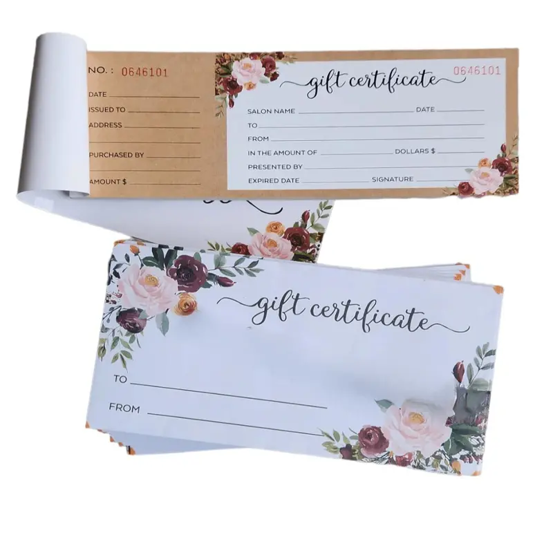 Gift Certificate Book & Envelope 1