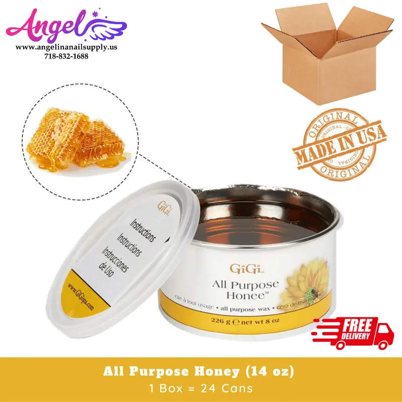 Gigi All Purpose Honee Wax (24 Cans/Box - 14Oz Each Can) 1