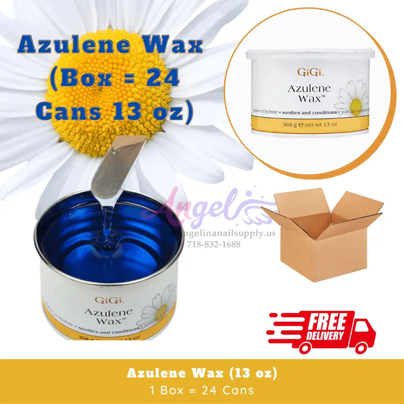 Gigi Azulene Blue Wax (24 Cans / Box - 13Oz Each Can) 1