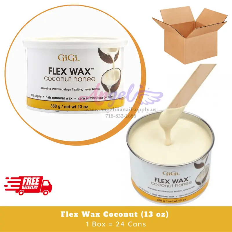Gigi Flex Wax Coconut Honee Non-Strip (24 Cans/Box - 13 Oz Each Can) 1