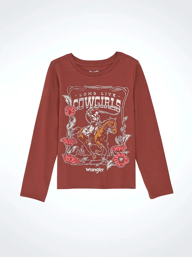 Girl's Wrangler Long Sleeve Western Graphic Tee - 112367400 1