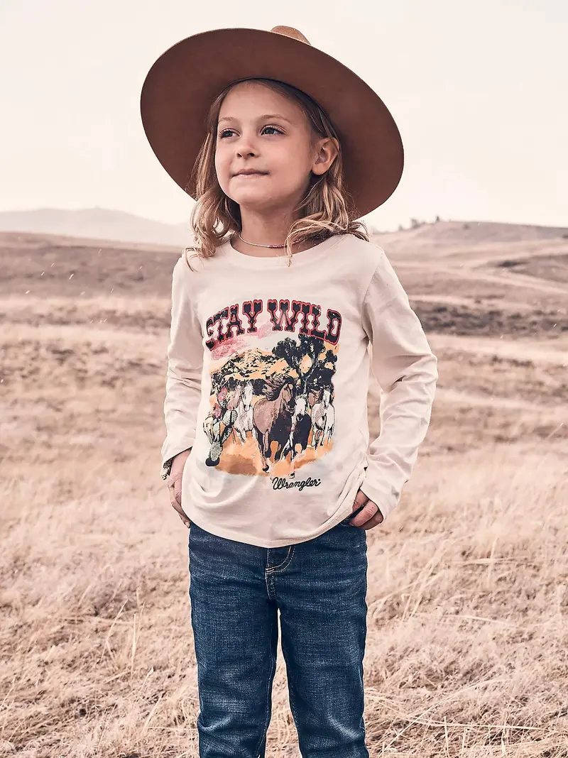Girl's Wrangler Long Sleeve Western Graphic Tee - 112371903 1