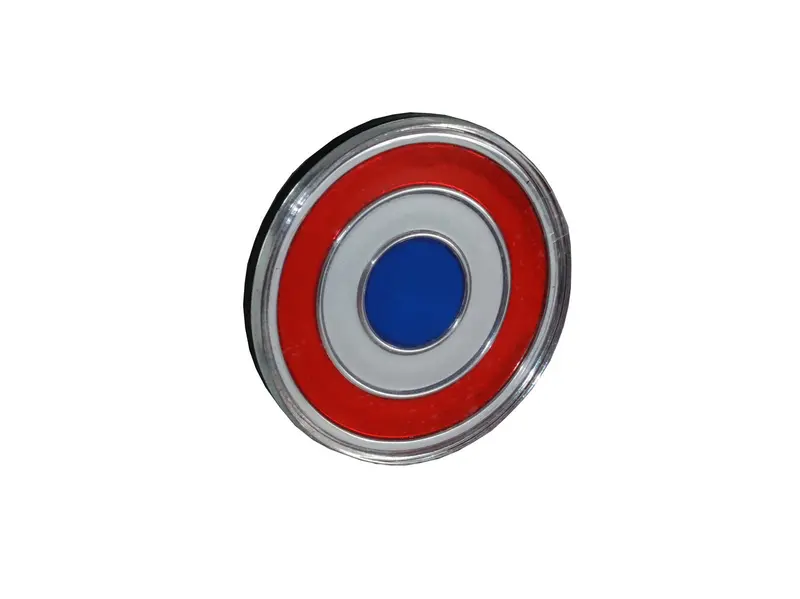 Grille Emblem, Bullseye, 1 5/8" X 1 5/8", Red, White, And Blue, 1968 Late-69 Amc Javelin 1