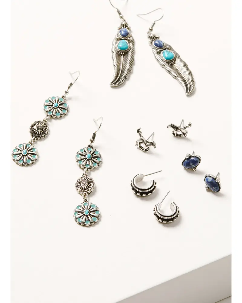 Hampton Feather Earring Set - 5 Piece 1