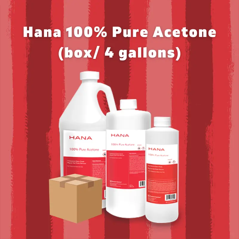 Hana 100% Pure Acetone (Box/4 Gallon) 1