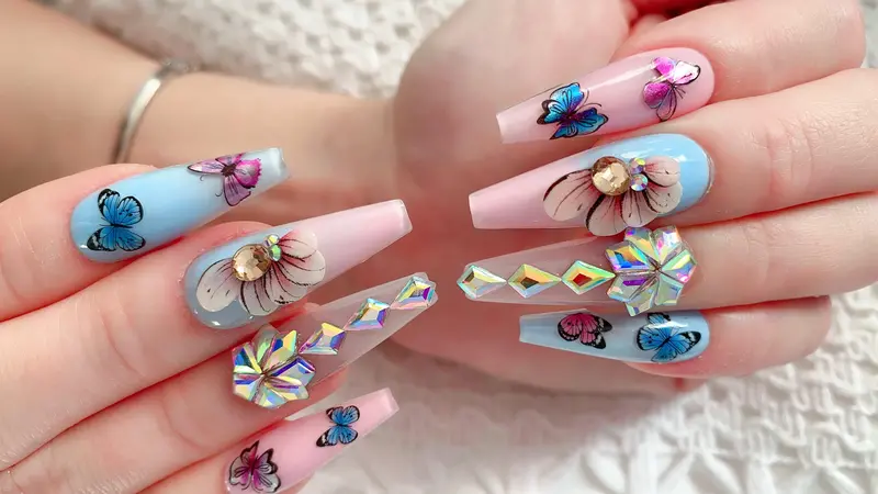 Handmade Nail 3D Flower (#01 - #010) 1